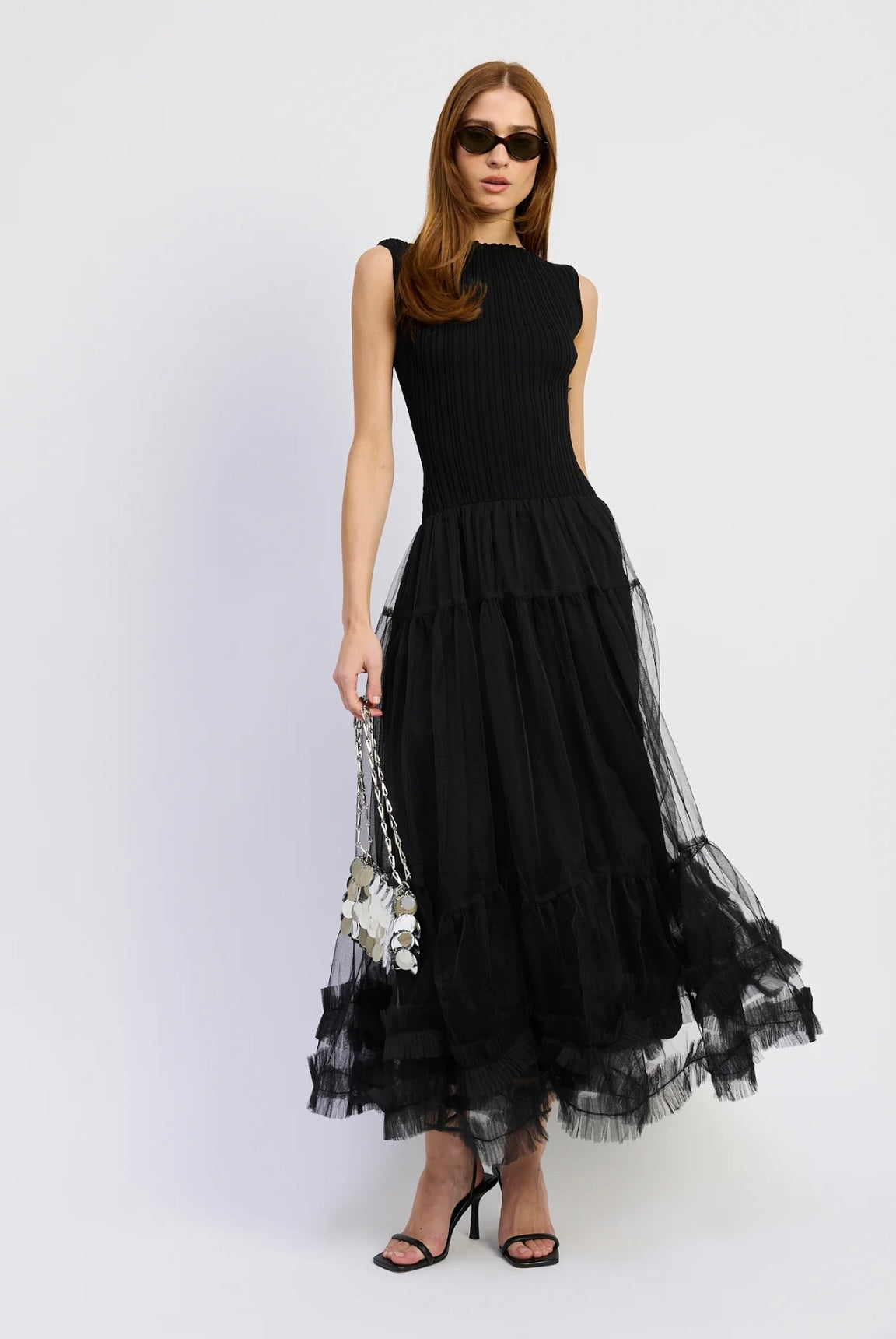 en saison maxi dress En Saison Women's Sloane Asymmetric Neck Maxi Dress - Black