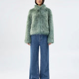 Unreal Fur Fur Delish Jacket in Sage