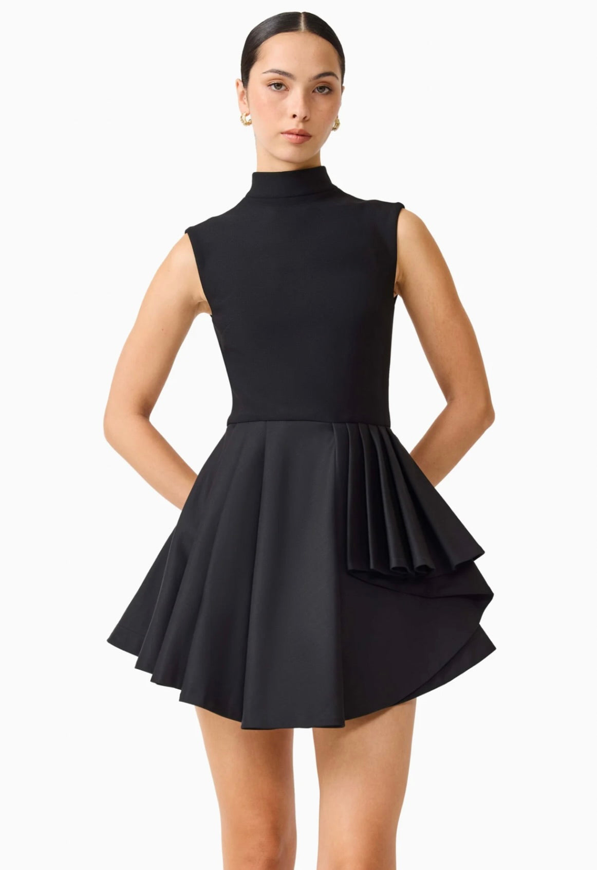 Nydia A-Line Mini Dress - Black - XS