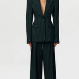 Naked Wardrobe Suiting Sculpt Pinstripe Blazer