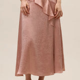 Hollis Satin Dress in Rouge