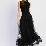 En Saison Darcy Mixed Media Maxi Dress