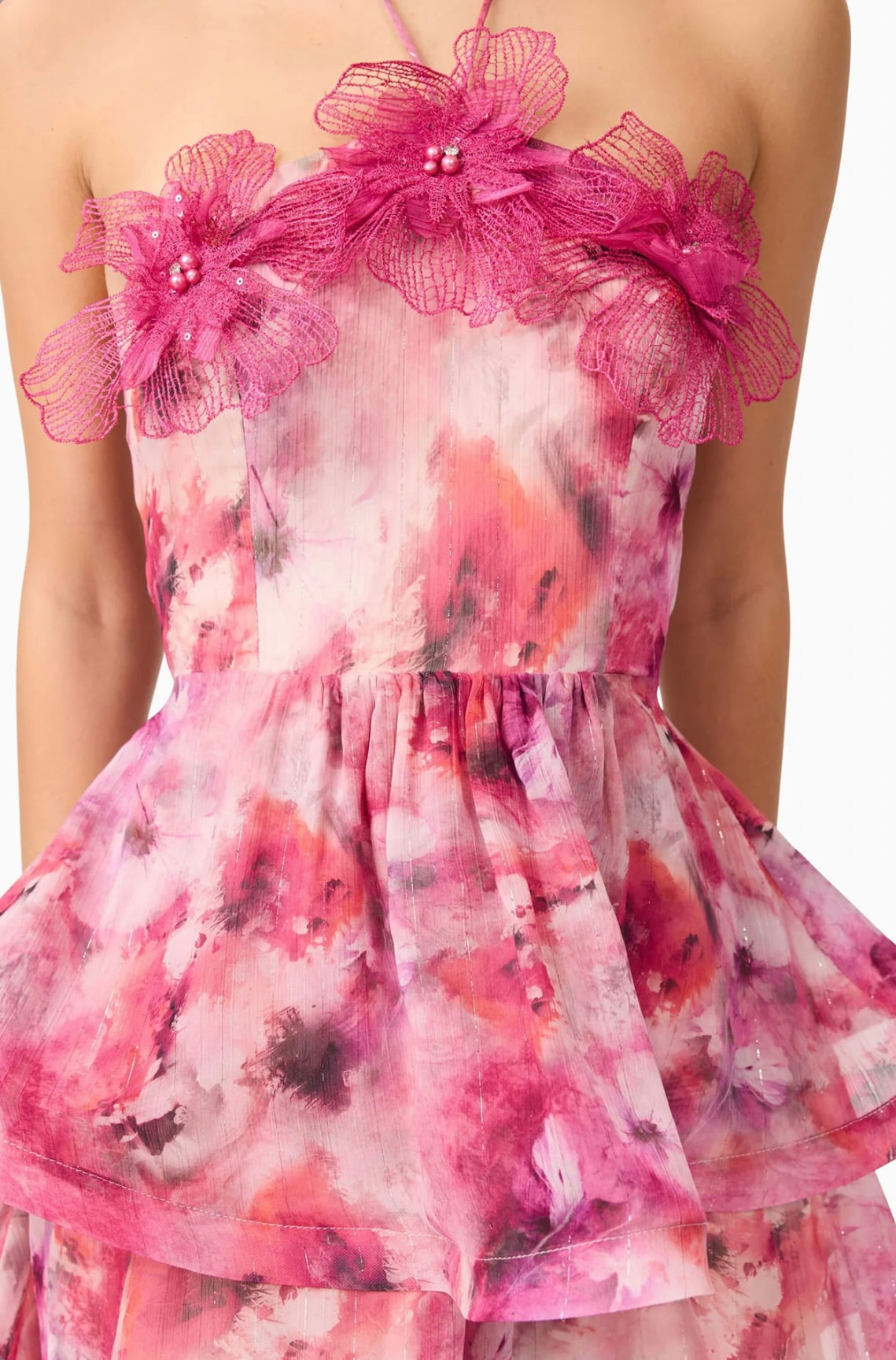 Evalina Floral Mini Dress in Pink Evalina Floral Mini Dress in Pink