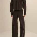 Favorite Daughter The Cropped Ex-Boyfriend Shirt in Espresso