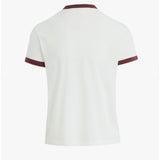 The Collegiate Ringer Tee in White Burgundy