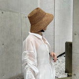 Wyeth Tali Raffia Bucket Hat in Camel