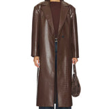 LAMARQUE Ebba Faux Leather Croco Coat