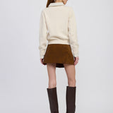 En Saison Azra Mixed Media Sweater
