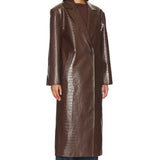 LAMARQUE Ebba Faux Leather Croco Coat