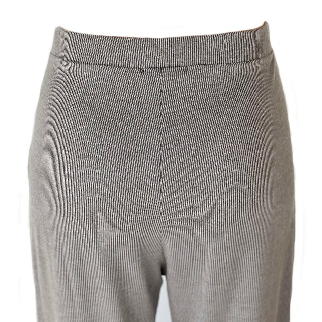 Basic Essentials Ribbed Flare Pants in Cloud Grey