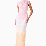 Elliatt Lumira Sequin Lace Gown in Pink Ombre