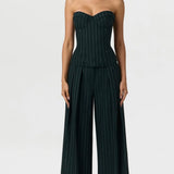 Naked Wardrobe Suiting Pinstripe Wide-Leg Pants