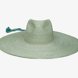 Wyeth Brie Wide Brim Wheat Straw Hat in Sage