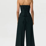 Naked Wardrobe Suiting Pinstripe Corset Top