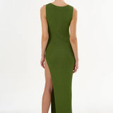 Giovanna Rib Knit Maxi Dress - Fern