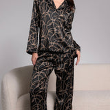 Generation Love Elina Pajama Set in Rope Chain Black Gold