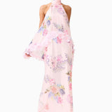 Elliatt Millie Tiered Gown in Pink Floral