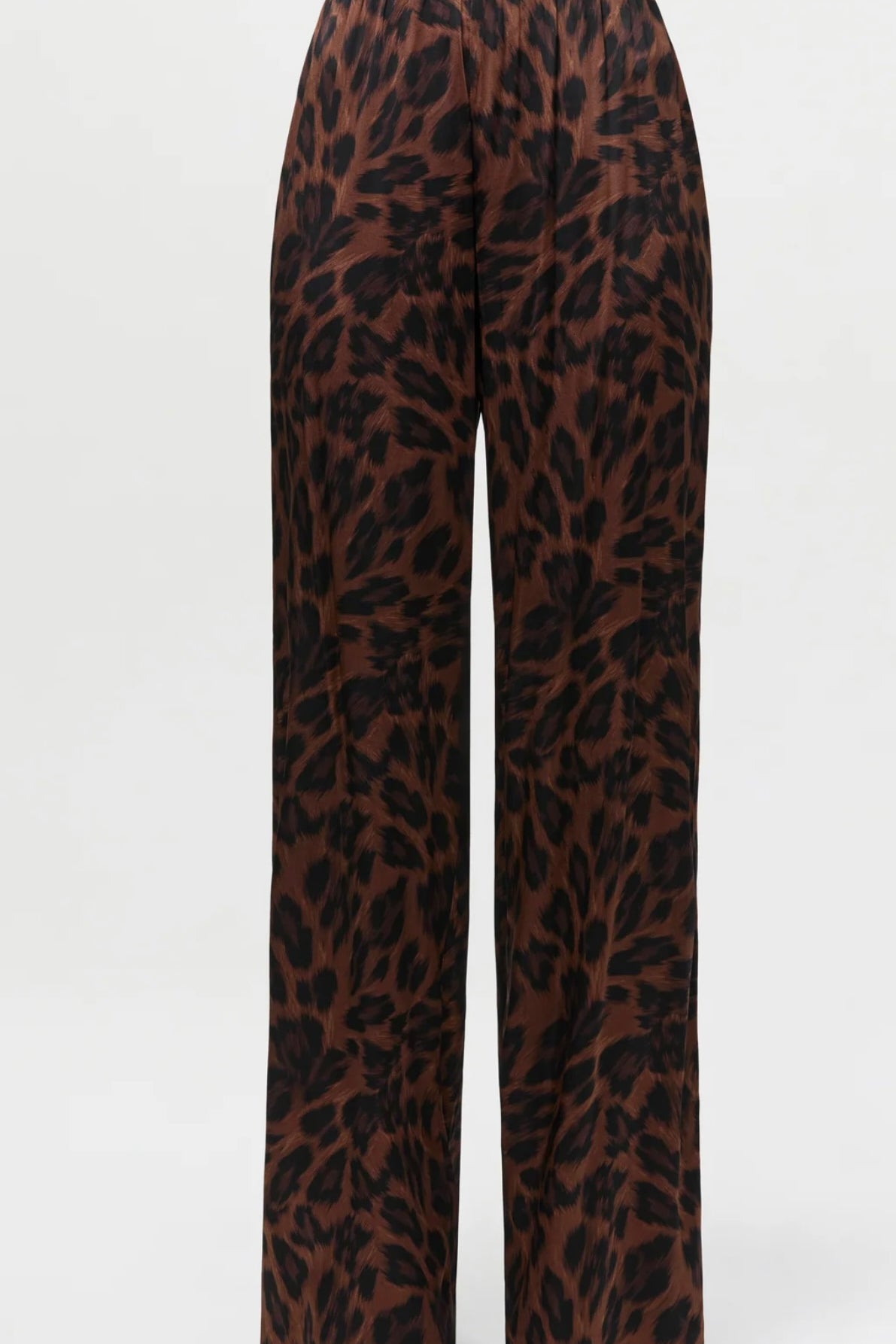 Naked Wardrobe Silk Print Wide Leg Pants