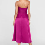 Theia Victoria Draped Rose Cocktail Dress
