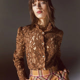 Simona Bonacci Lace Top in Beige Taglia