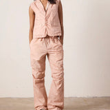 Grimes Mineral Print Vest in Rosy