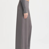 The Effortless Wide Leg Pant in Grey Shadow