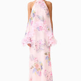 Elliatt Millie Tiered Gown in Pink Floral