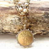 Angel Coin Medallion Necklace