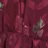 Elliatt Eleanora Ruffle Gown in Raspberry