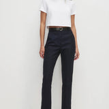 Favorite Daughter The Favorite Cigarette Pant in Navy Pinstripe