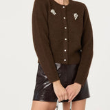 ASTR The Label Kalie Rhinestone Embellished Cardigan