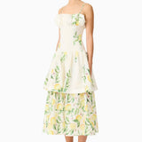 Elliatt Hana Tiered Maxi Dress in Lemon Print