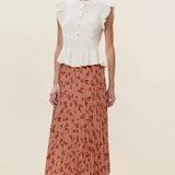 Celeste Striped Pleated Skirt