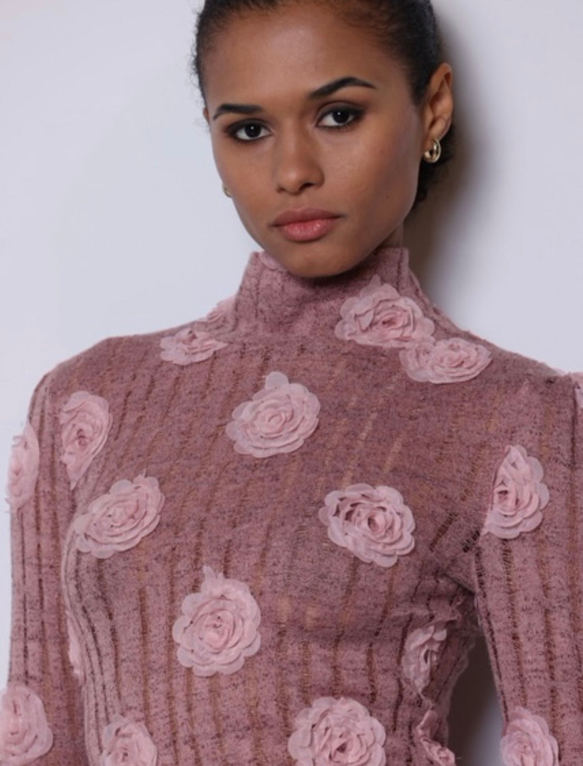 Dream Catcher Marnie Turtleneck in Old Pink