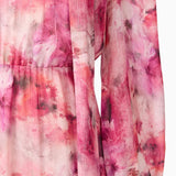 Evalina Long Sleeve Maxi Dress in Pink
