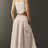 En Saison Analise Eyelet Maxi Skirt