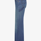 aligrace Vintage Girlfriend Utility Jeans in Medium Dark Wash