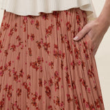 Celeste Striped Pleated Skirt