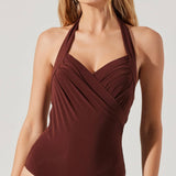 Dyanna Crossover Halter Bodysuit