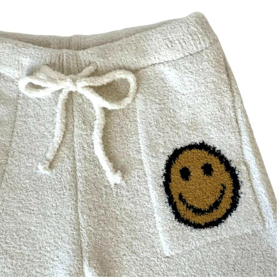 Happy Face Luxury Soft Lounge Shorts with Pockets