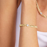 Melinda Maria Julian Triple Diamond Cuban Chain Bracelet