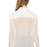 SANS FAFF Flore Silk Shirt in White