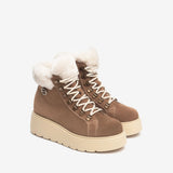 NeroGiardini Faux Shearling Platform Hiker Boot