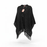 Scandal Italy Fringe Shawl in Black