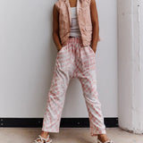Grimes Mineral Print Vest in Rosy