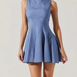 Xaria Mini Dress in Blue