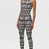 Naked Wardrobe Naked Print Racerback Closed Toe Jumpsuit