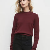 The Long Sleeve Whitney Top in Vino