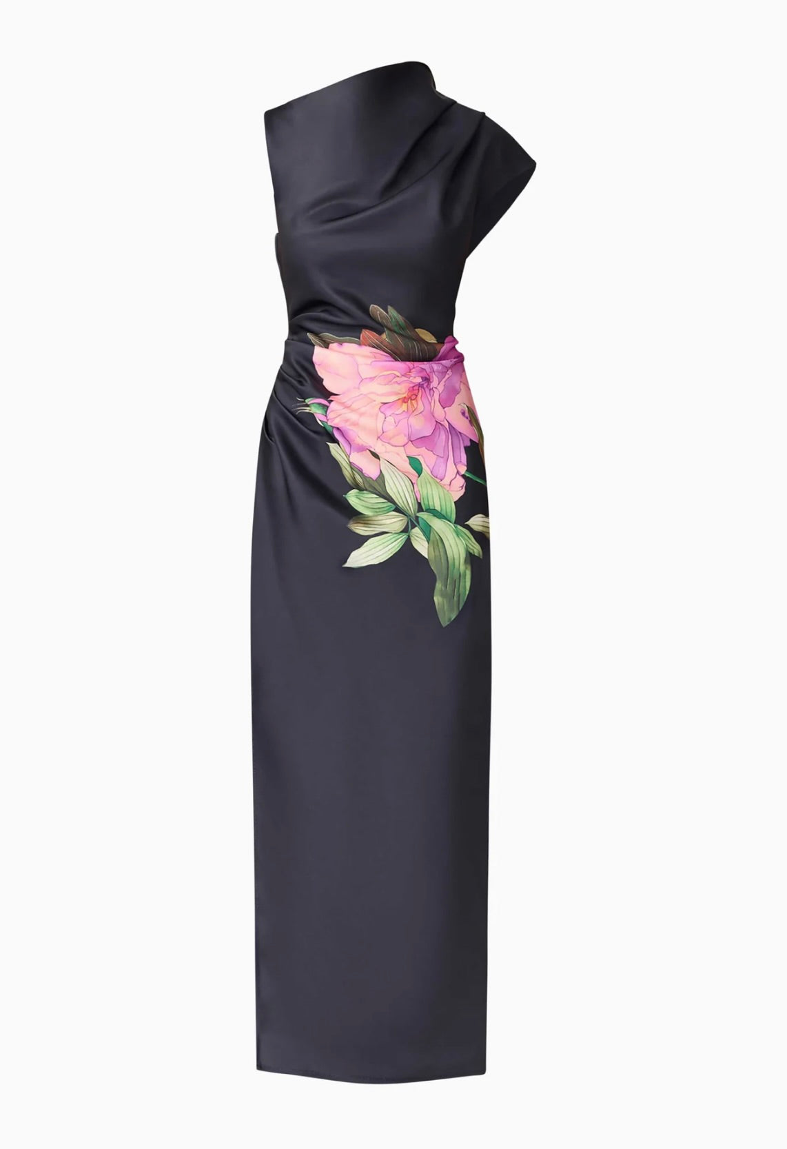 Azelie Asymmetrical Gown in Black