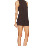 SEROYA Carina Suede Mini Dress